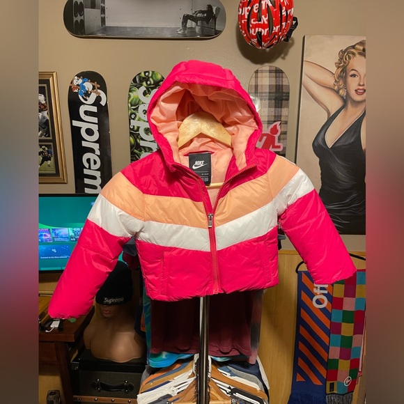 Nike Infant Baby Puffer Jackets - Navy / Pink - [66F516]$80 MSRP 24 month